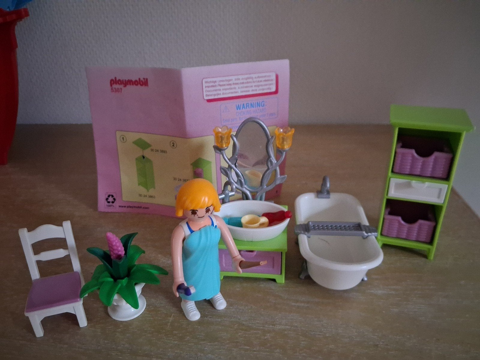 Playmobil badkamer met inrichting setnr 5307, Ophalen of Verzenden, Zo goed als nieuw, Los playmobil