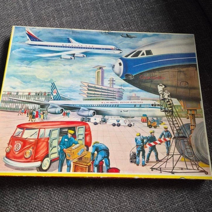 Oude Simplex Triplex Puzzel Luchthaven, Ophalen of Verzenden, Gebruikt