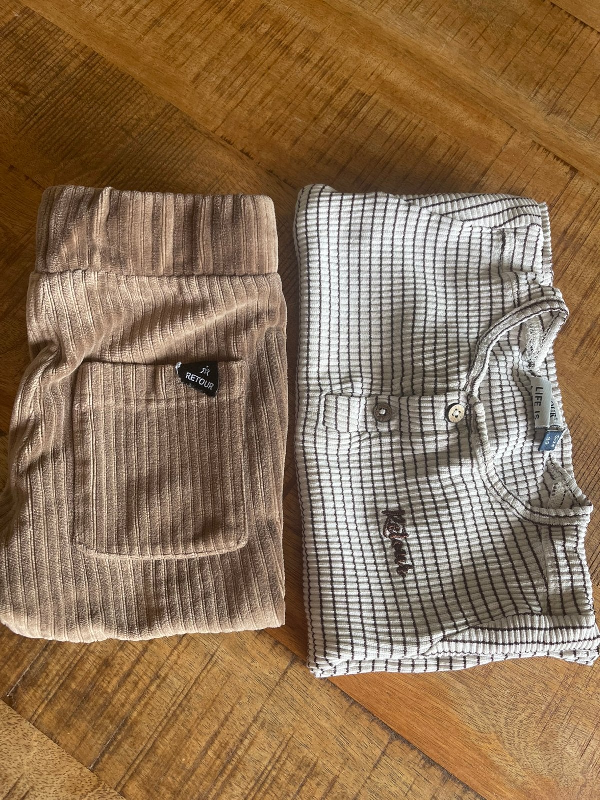 Retour set - rib broek en shirt maat 92, Ophalen, Zo goed als nieuw, Meisje