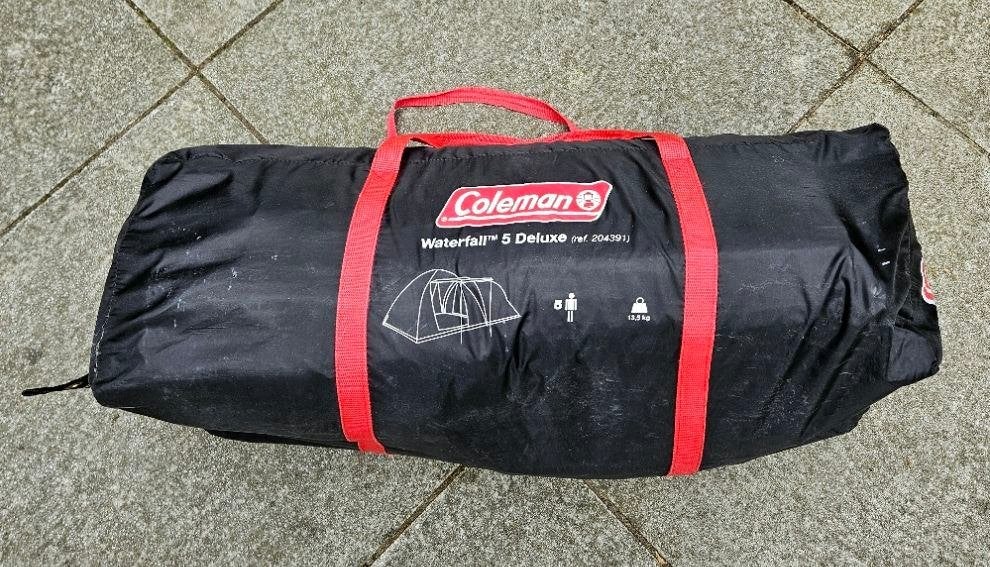 Coleman Waterfall 5 Deluxe tent., Ophalen of Verzenden, Gebruikt, Tot en met 5