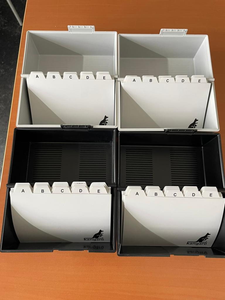 4x Kangaro HAN kaartenbak kaartenbox - Grijs & Zwart, Diversen, Ophalen of Verzenden, Nieuw