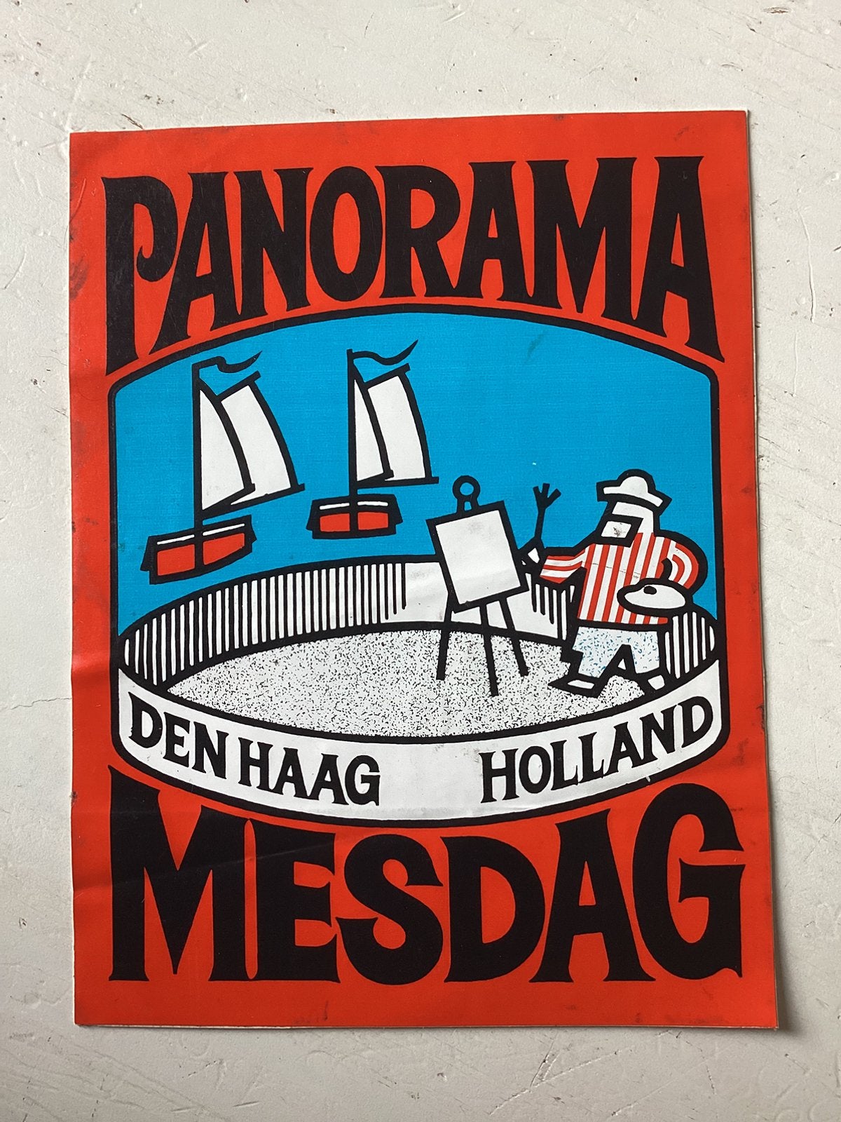 Sticker Panorama Mesdag Den Haag, Verzenden, Zo goed als nieuw