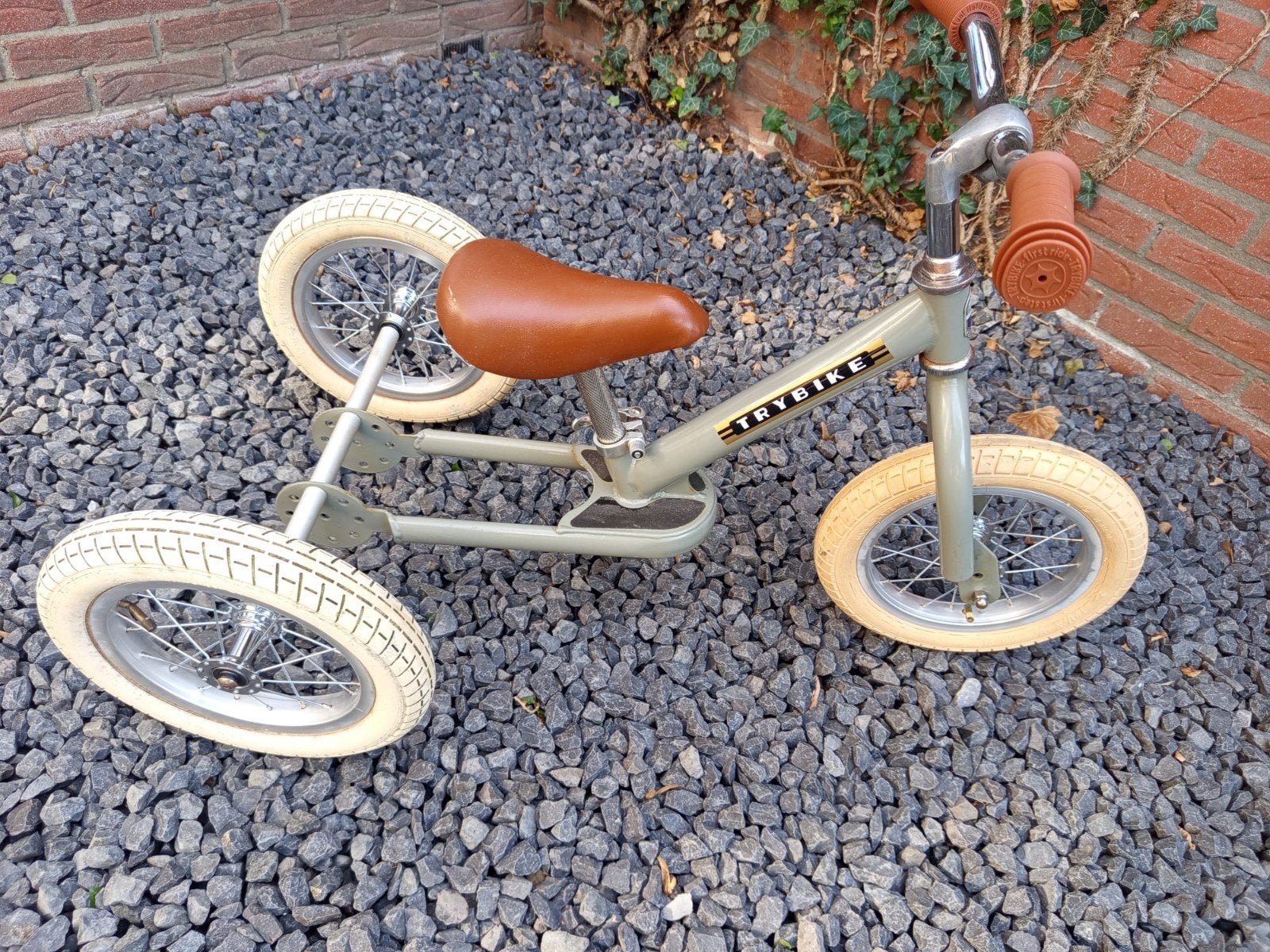 Trybike Loopfiets 2-in-1 Grijs/Bruin, Ophalen, Gebruikt, Loopfiets