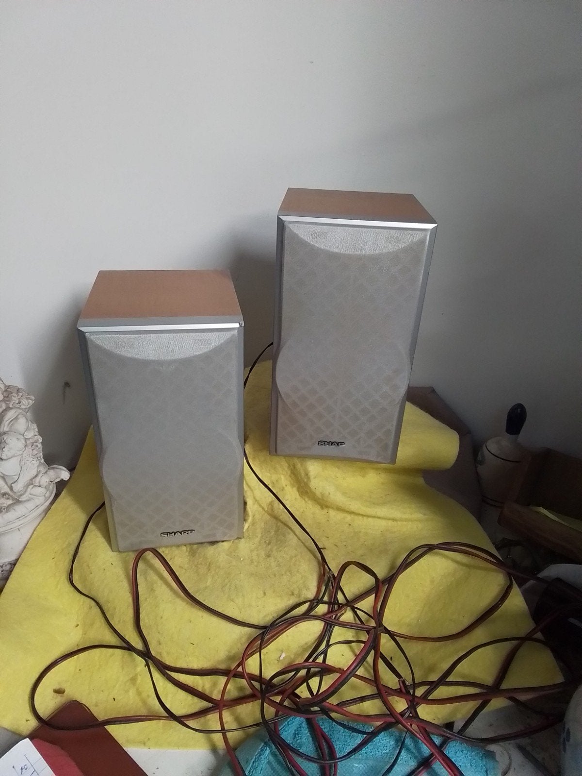15304) SHARP  model cp-s10h boxen, Ophalen of Verzenden, Minder dan 60 watt, Front, Rear of Stereo speakers, Overige merken