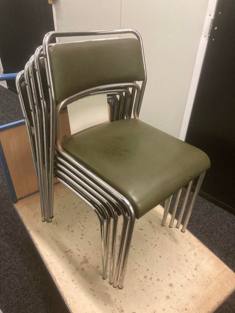 Set stoelennBauhsus stijl jaren 60 met massief buisframe, Antiek en Kunst, Antiek | Meubels | Stoelen en Banken, Ophalen