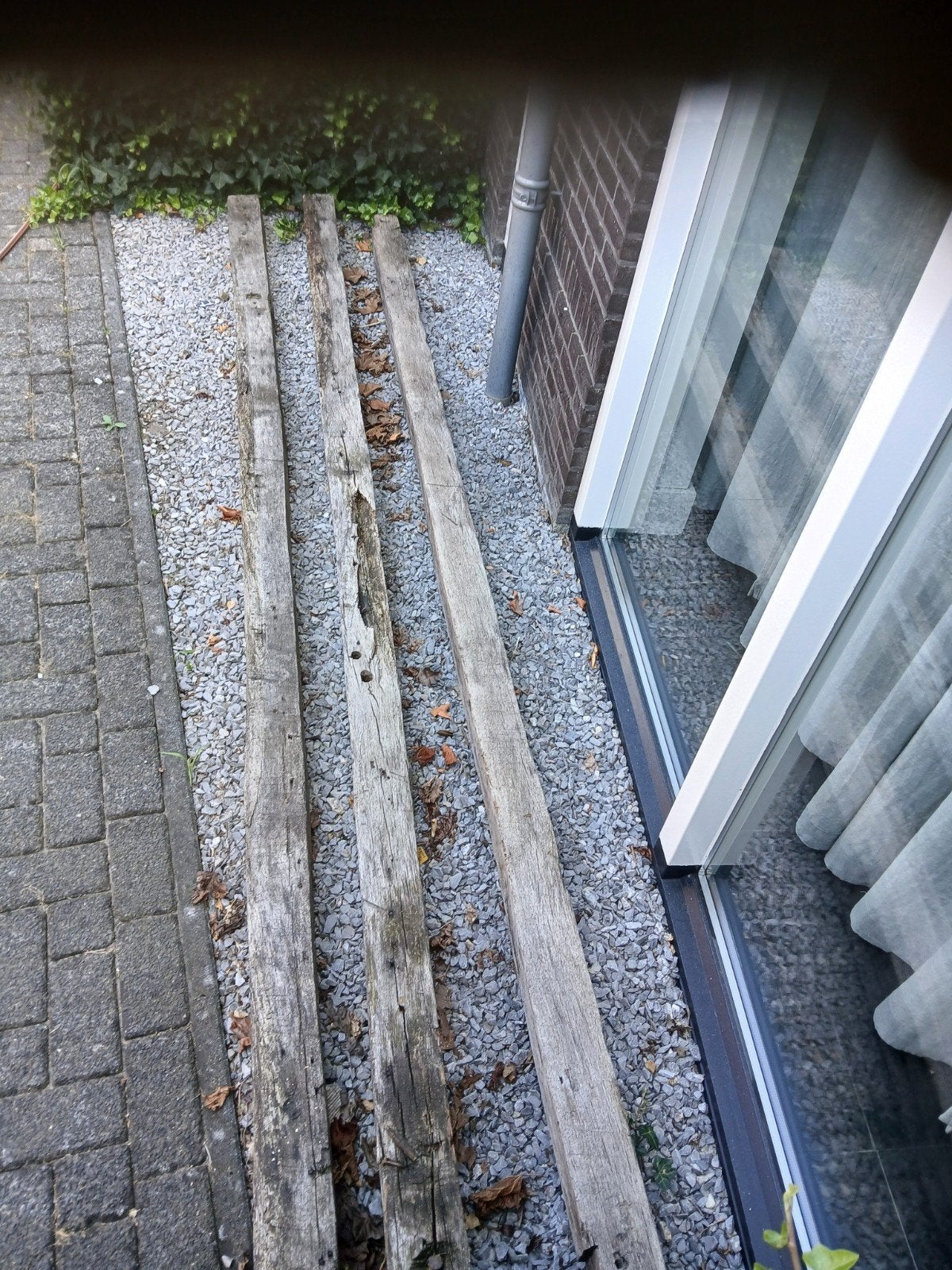 Prachtige oude eiken balken 335 cm lang, 10x10 cm, Doe-het-zelf en Verbouw, Ophalen, Gebruikt, Eiken, Balk