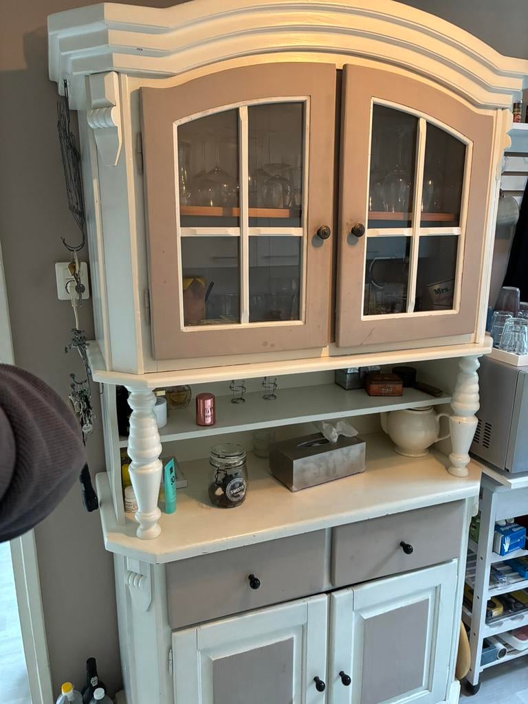 Buffetjast in 2 delen, Huis en Inrichting, Ophalen, 100 tot 150 cm, 200 cm of meer, Zo goed als nieuw