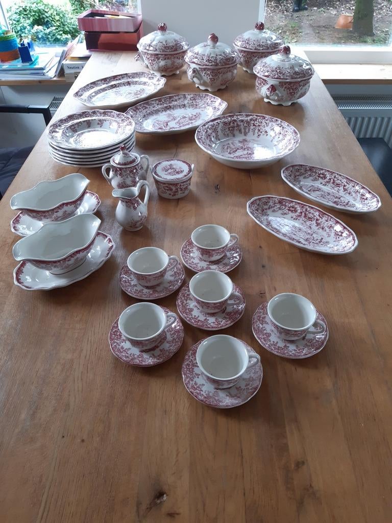Luneville Servies.  Brocant Frans Servies., Antiek en Kunst, Antiek | Servies compleet, Ophalen of Verzenden