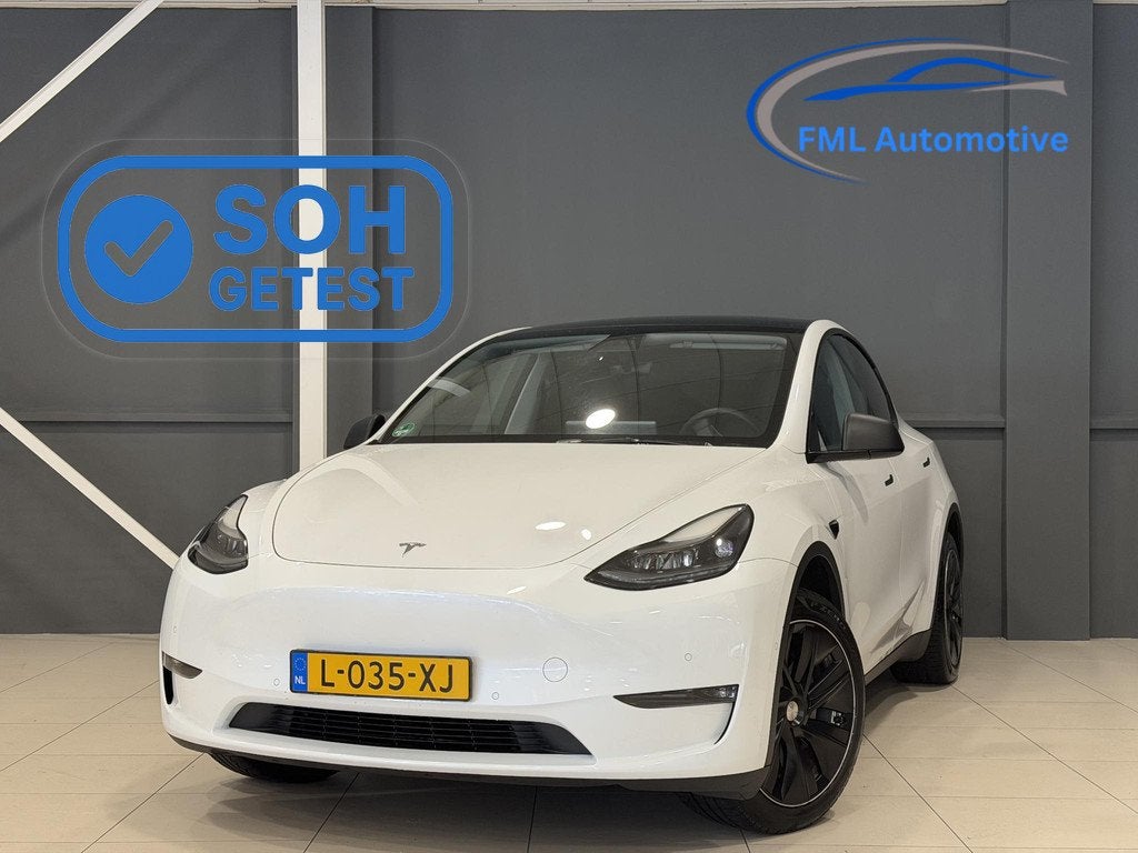 Tesla Model Y Long Range AWD 75 kWh | Trekhaak | SOH 91,7% |, Auto's, Tesla, Automaat, Stof, Gebruikt, 495 min