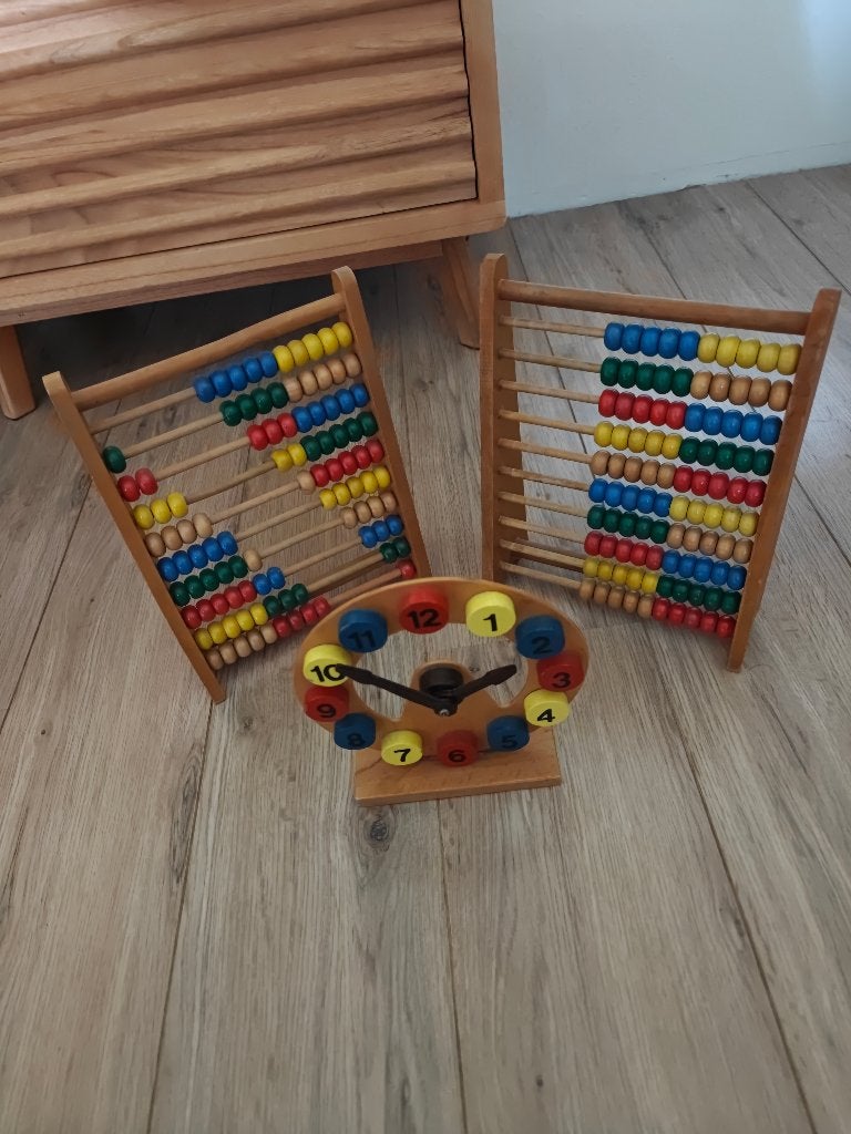 Vintage educatief leermateriaal beukenhout, Ophalen of Verzenden, Gebruikt, Rekenen