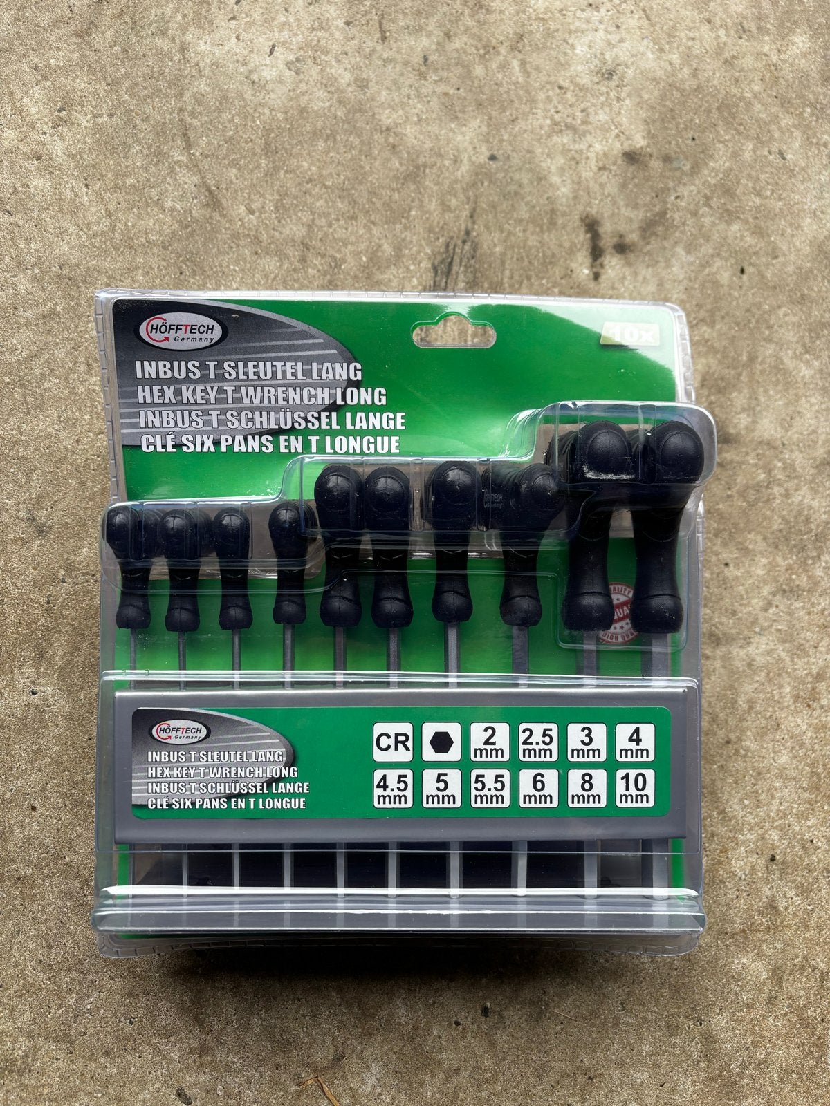 Hofftech Inbus T-sleutelset Lang - 2 t/m 10 mm, Ophalen of Verzenden, Nieuw