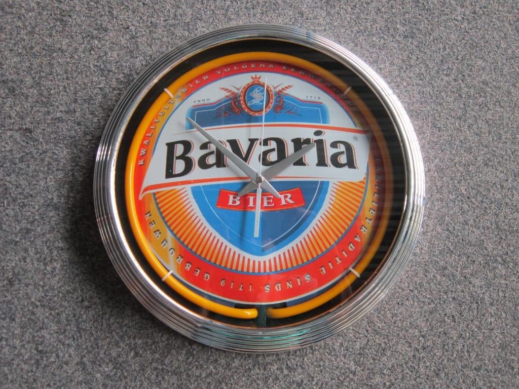 BAVARIA BIER NEON KLOK, Verzamelen, Biermerken, Ophalen, Zo goed als nieuw, Overige typen, Bavaria