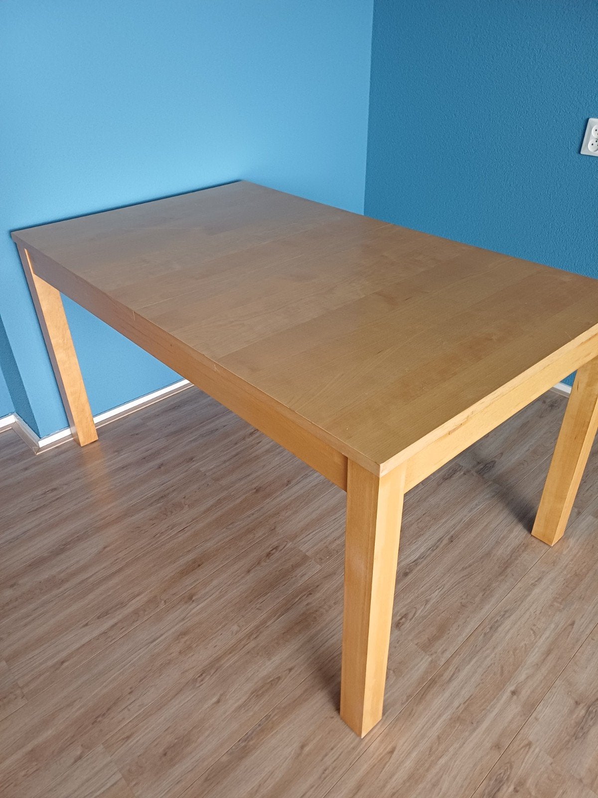 Berken hout eettafel, Huis en Inrichting, Tafels | Eettafels, Ophalen, Zo goed als nieuw, Rechthoekig, 50 tot 100 cm