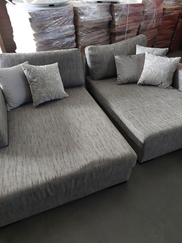 luxe lounge bedden met sierkussens koppelbaar, Ophalen, Zo goed als nieuw, Overige materialen