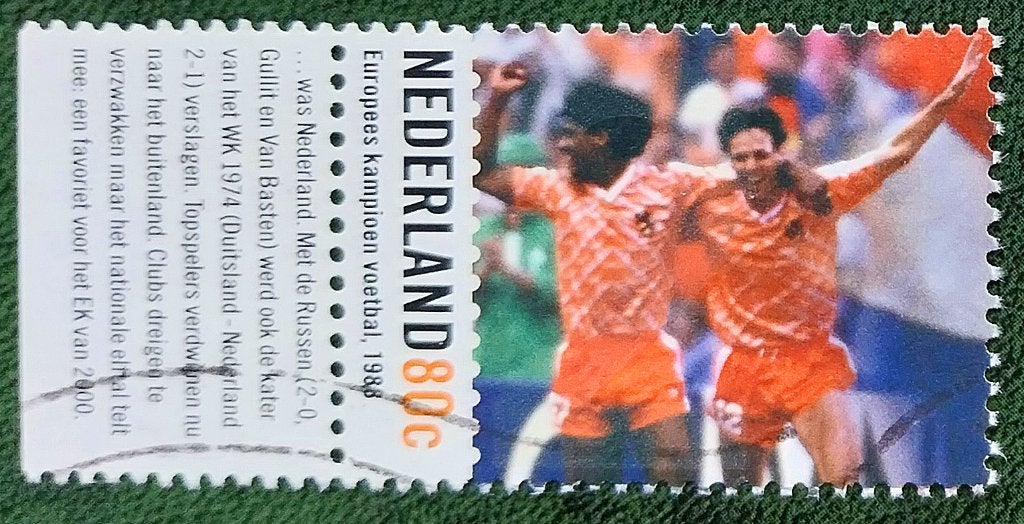 Oranje 3: EK 1988 (met tab), Verzenden, Na 1940, Gestempeld