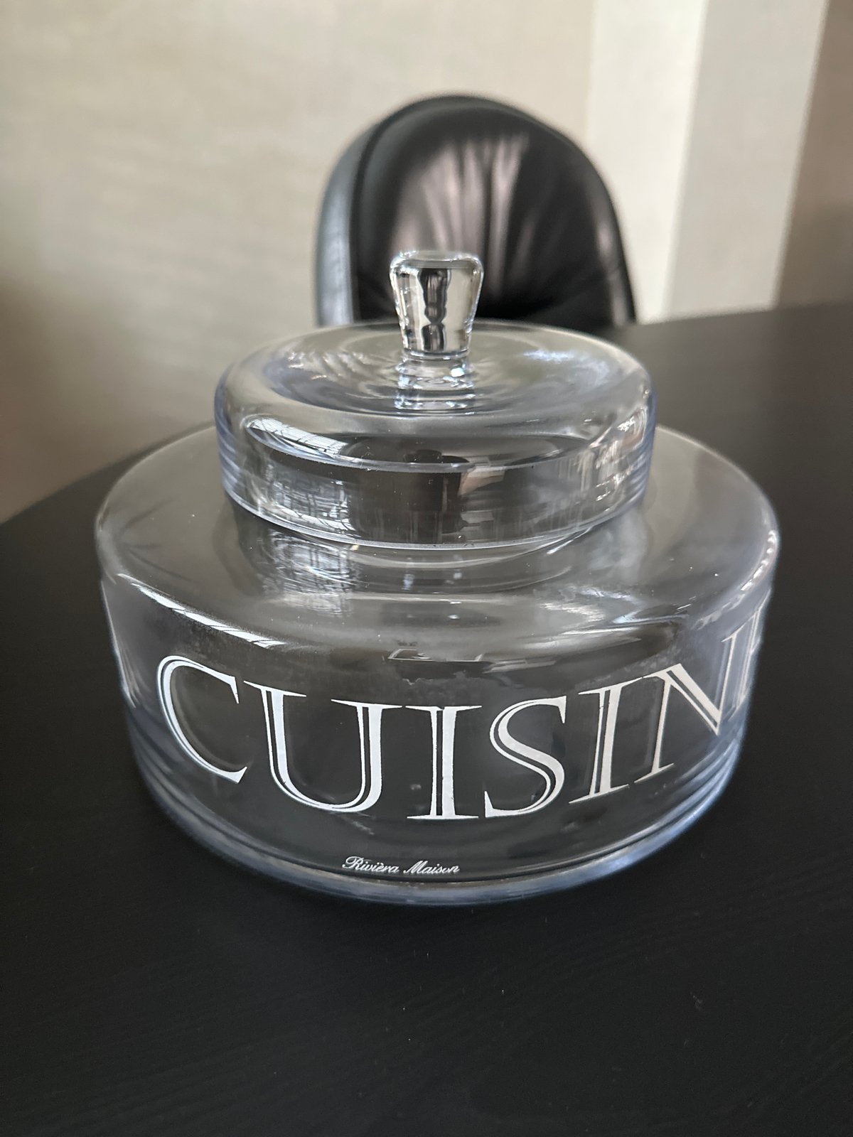 Riviera Maison Voorraadpot 'Cuisine' - Glas, Glas, Ophalen of Verzenden, Zo goed als nieuw, Voorraadpot