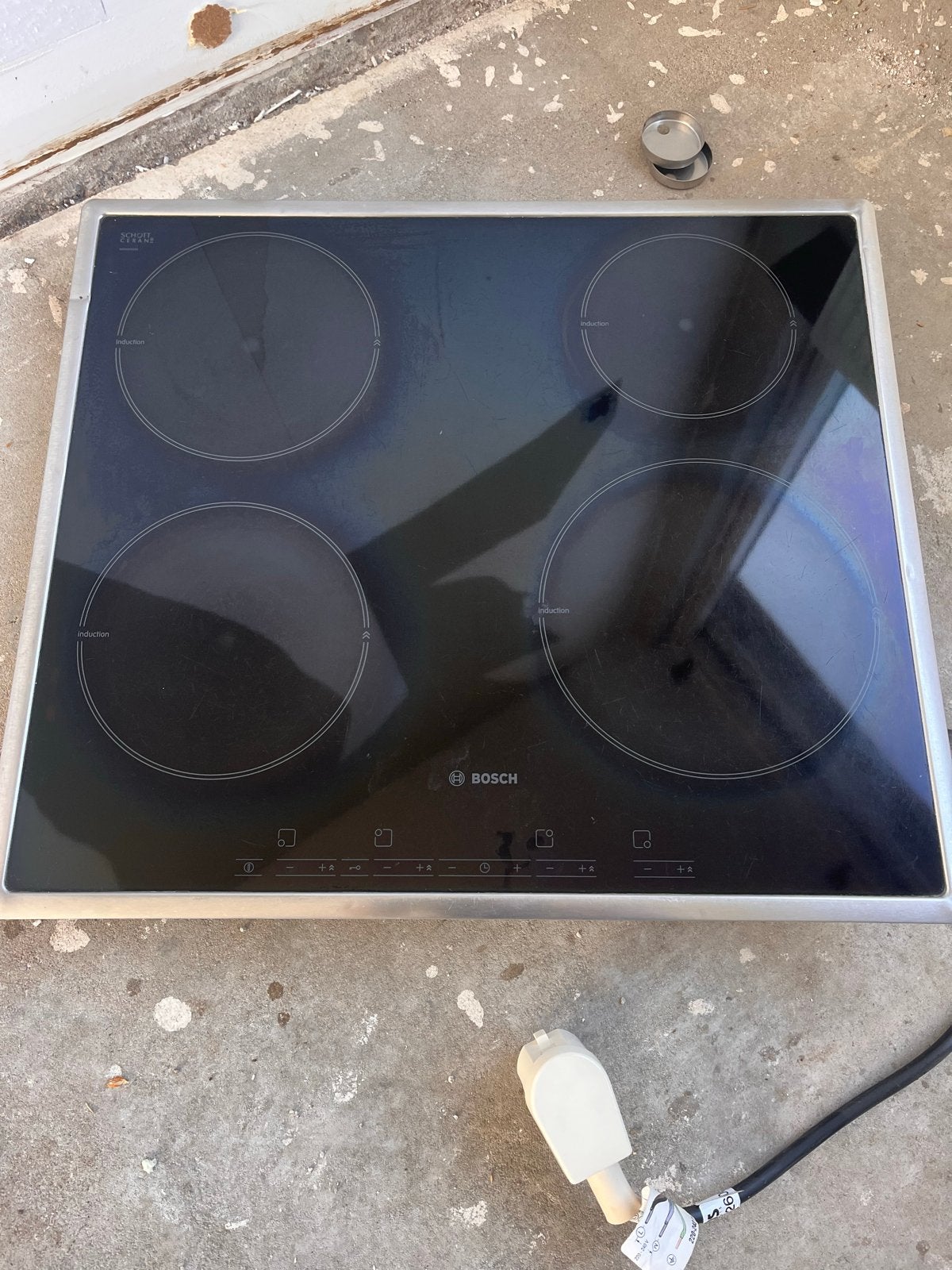 Bosch Inductiekookplaat - 4 zones - Zo goed als nieuw, Witgoed en Apparatuur, Ophalen, Gebruikt, 4 kookzones, Inbouw