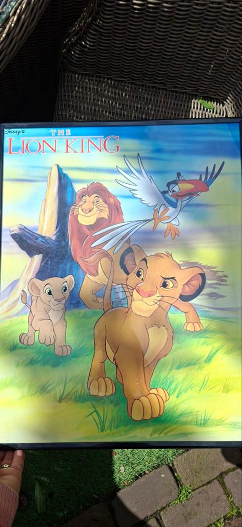 Disney The Lion King Poster in Lijst - Simba, Mufasa, Zazu, Met lijst, Ophalen of Verzenden, A1 t/m A3, Film en Tv