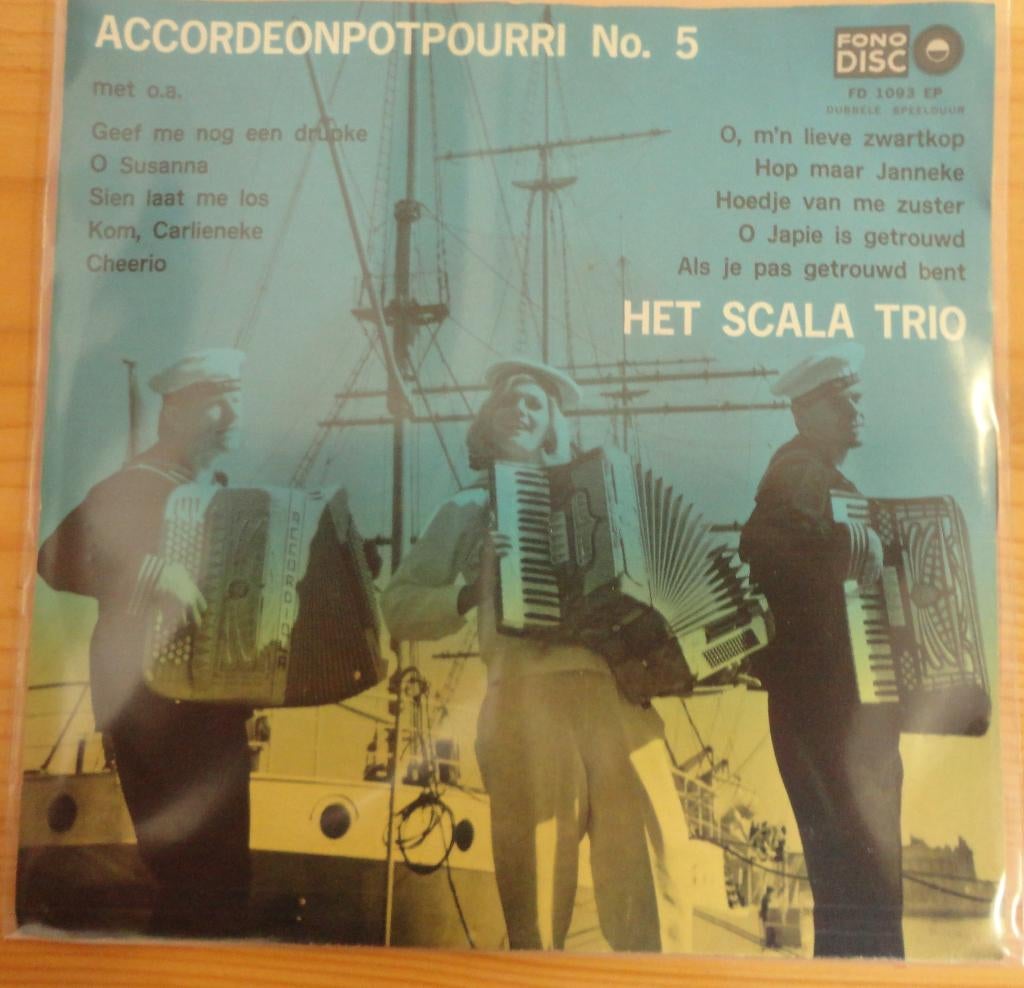Het Scala Trio > Accordeon potpourri -no:5, Gebruikt, 7 inch, Single, Ophalen of Verzenden