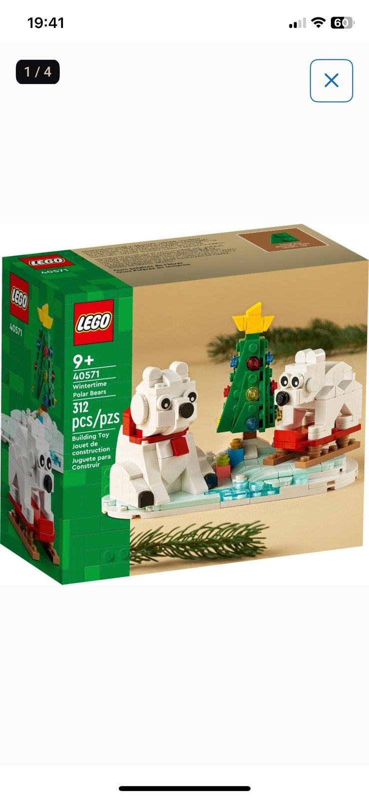 Nieuw Lego kerst 40571 Wintertime Polar Bears SEALED, Lego, Nieuw, Ophalen of Verzenden, Complete set