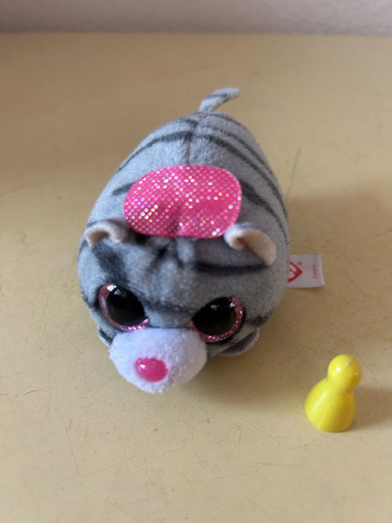 Ty Teeny Tys Cassie - Grijze Muis Knuffel, Kinderen en Baby's, Speelgoed | Knuffels en Pluche, Muis, Grijs, Ophalen of Verzenden
