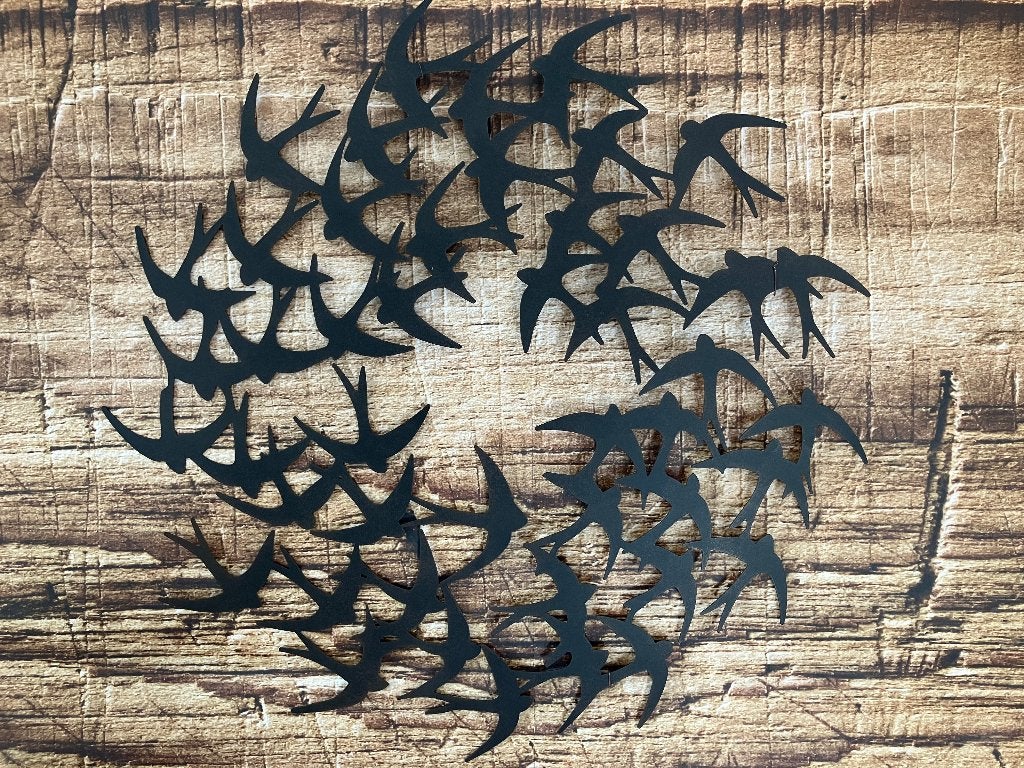 Wanddecoratie De Vrijheid van de Zwaluw, Metaal, 60 cm, Nieuw, Ophalen of Verzenden