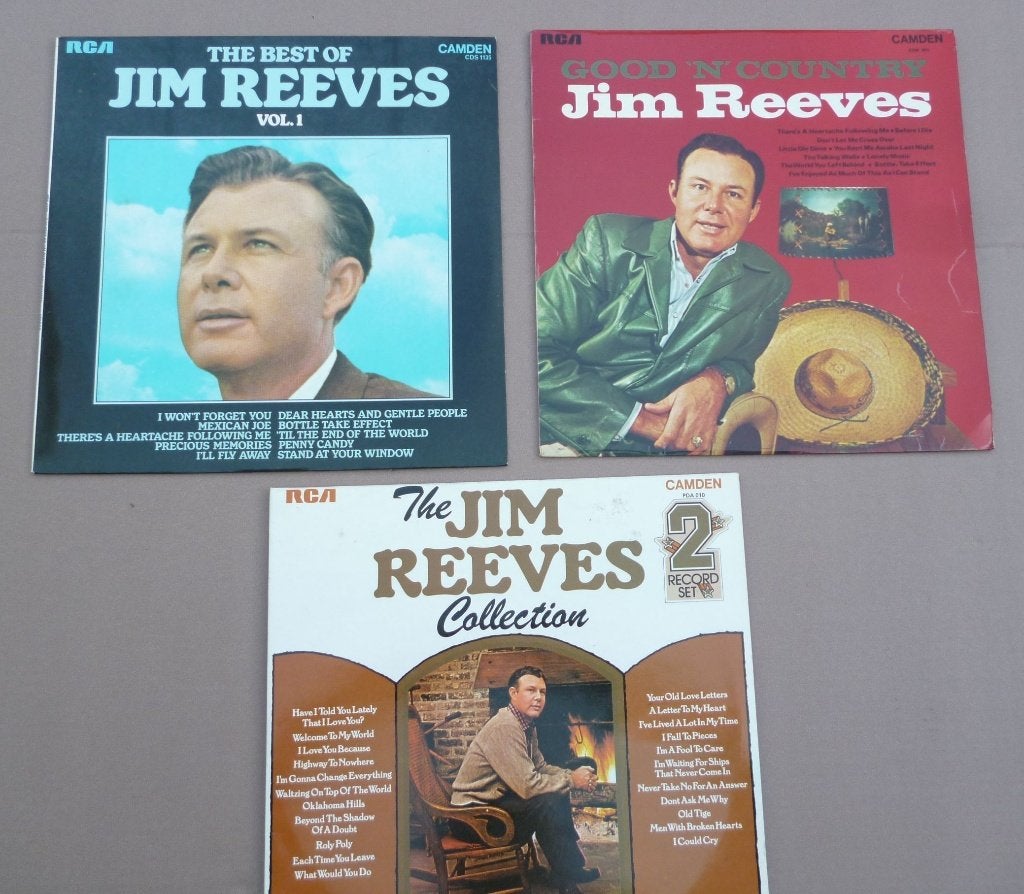 3x LP-s uit de oude doos JIM REEVES (12), Cd's en Dvd's, Ophalen of Verzenden, Gebruikt, 12 inch, LP