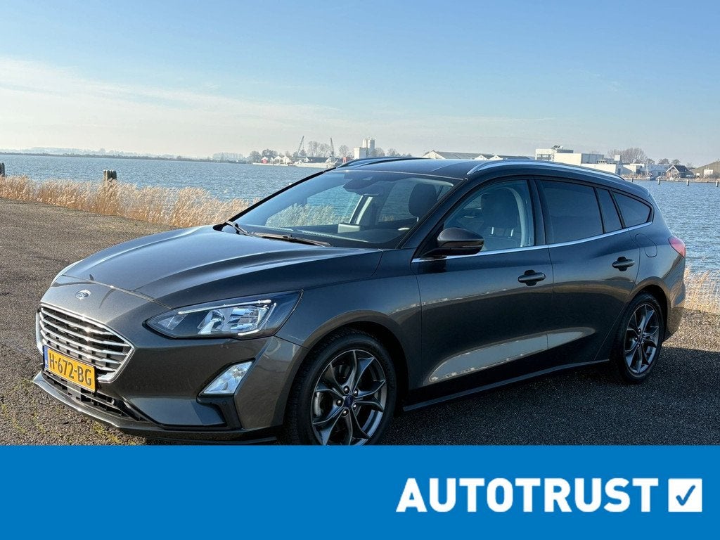 Ford Focus Wagon 1.0 EcoBoost Titanium Business/Aut/Clima/NL, Auto's, Ford, Gebruikt, Origineel Nederlands, 3 cilinders, Zilver of Grijs