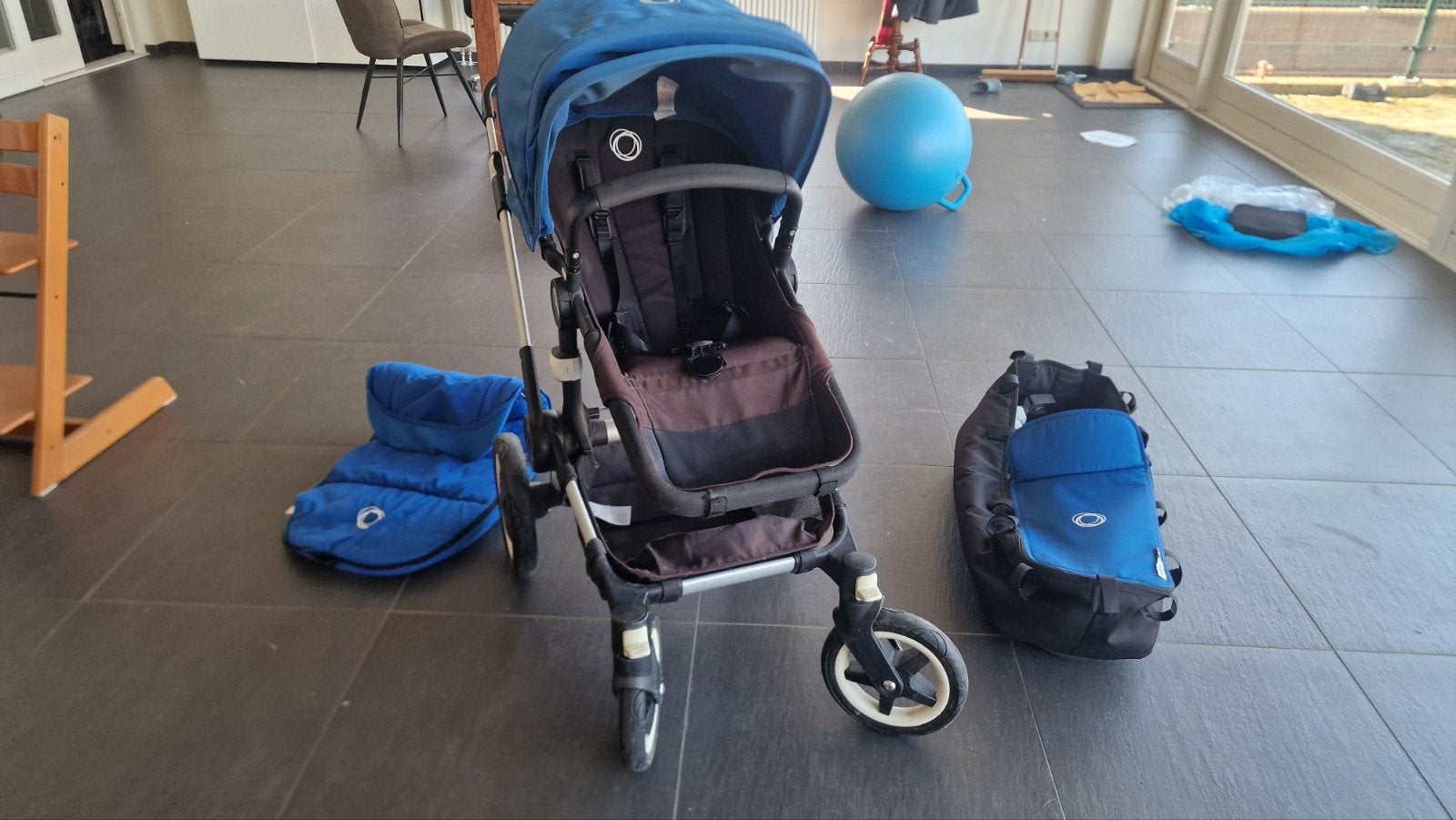 Bugaboo Cameleon 3 kinderwagen met reiswieg en voetenzak, Ophalen, Gebruikt, Bugaboo, Met reiswieg