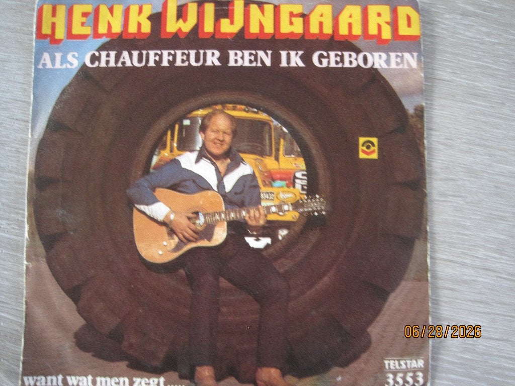 Henk Wijngaard  -  Want wat men zegt, Fotohoes, 7 inch, Ophalen of Verzenden, Zo goed als nieuw