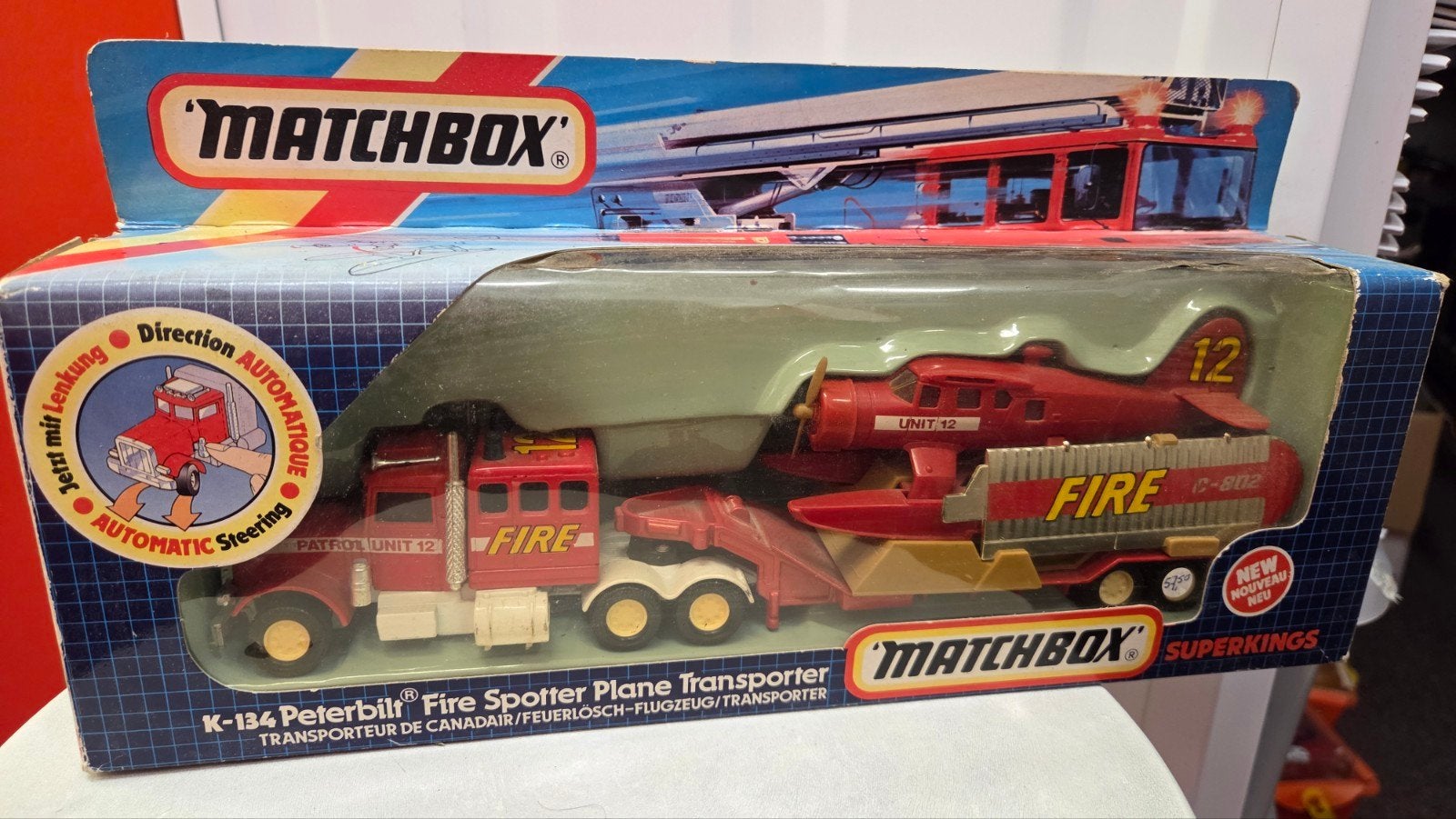 Matchbox Superkings K-134 Peterbilt Fire Spotter Vliegtuig, Ophalen of Verzenden, Zo goed als nieuw