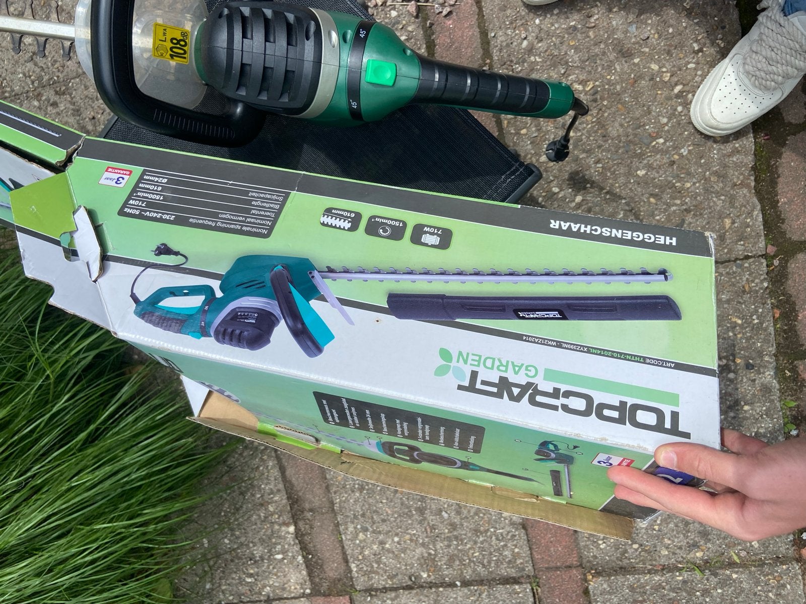 Topcraft Heggenschaar 610mm blad, 710 Watt, Ophalen, Gebruikt, Elektrisch