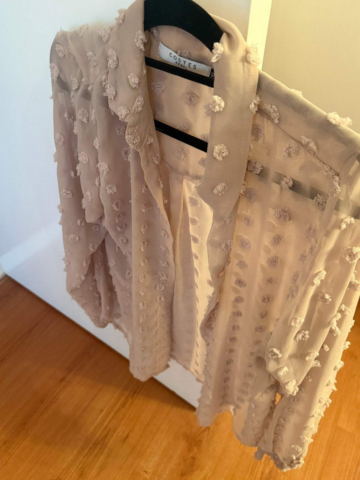Costes Rebel blouse met pompons - XXL, Kleding | Dames, Ophalen of Verzenden, Zo goed als nieuw, Maat 46/48 (XL) of groter, Beige
