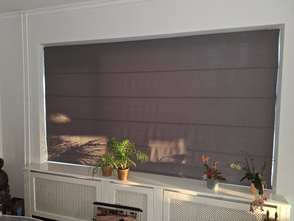 Veneta Vouwgordijn Mineraal Grijs 215181, Huis en Inrichting, Ophalen, Gebruikt, Overige merken, Vouwgordijn