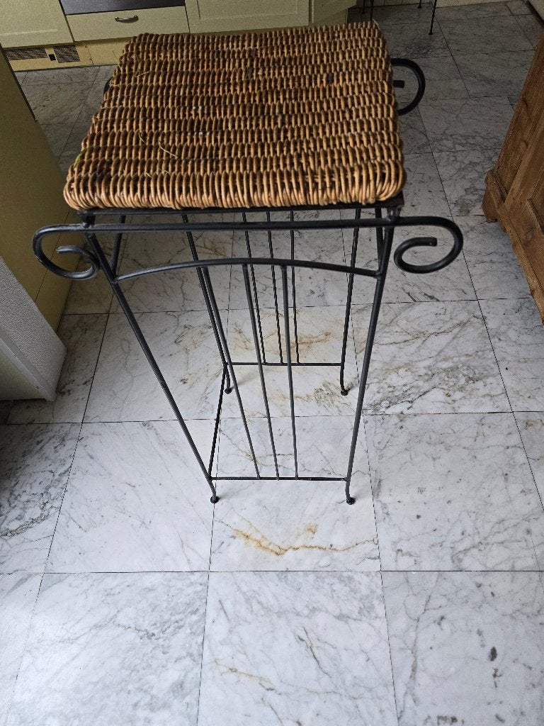 plantentafels 2 stuks, Huis en Inrichting, Tafels | Bijzettafels, Minder dan 55 cm, Gebruikt, Metaal of Aluminium, Rechthoekig