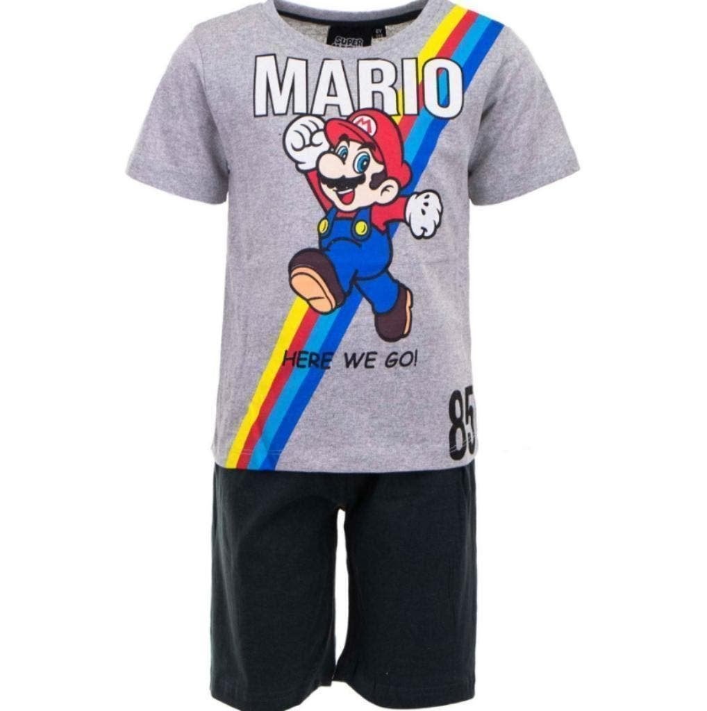 Super Mario Shortama Here we Go - Maat 98 - 104 - 110 - 116, Kinderen en Baby's, Kinderkleding | Maat 110, Super Mario, Nacht- of Onderkleding