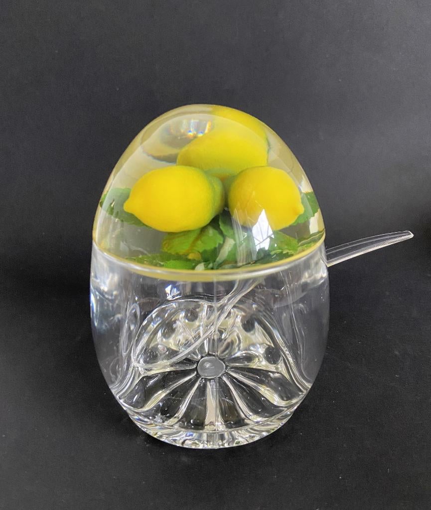 Jampot Citroenen Perspex Lucite 12 cm NIEUW 15,00, Verzenden