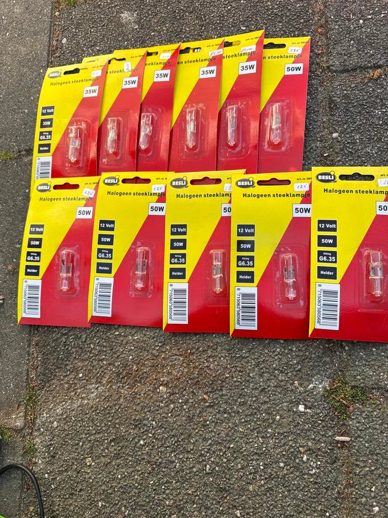 Halogeen steeklampjes 12V - 35W en 50W (G6.35 fitting), Ophalen of Verzenden, Nieuw, 30 tot 60 watt