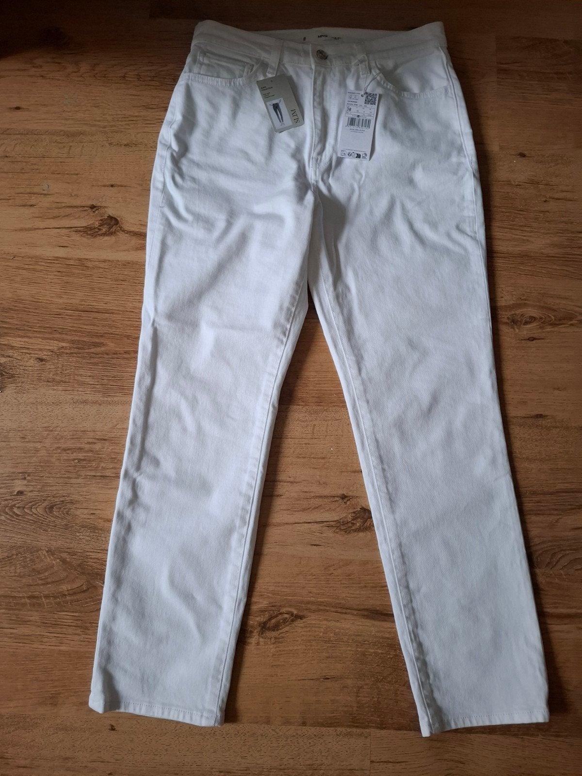 Nieuwe Mango Claudia Slim Fit Jeans - Wit (Maat 38), Mango, Wit, Nieuw, Ophalen of Verzenden