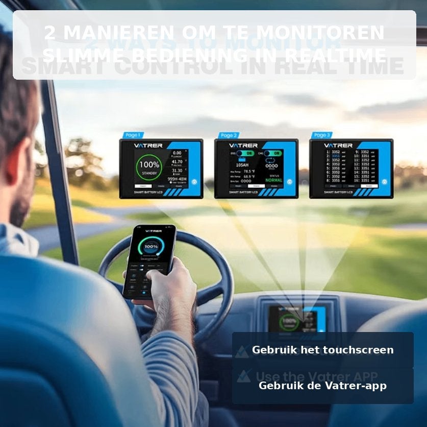Vatrer 38.4V 105Ah LiFePO4 Golfkar Lithium Accu Convert EZGO, Overige merken, Vatrer, Vatrer, Nieuw