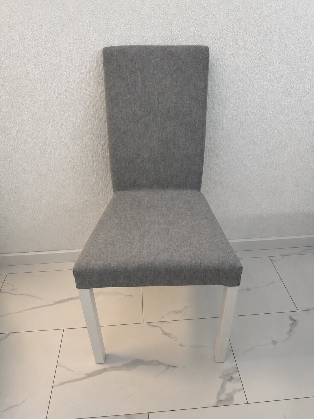 Witte eetkamerstoelen, stevige poten en wasbare hoes (Ikea), Huis en Inrichting, Ophalen, Zo goed als nieuw, Wit