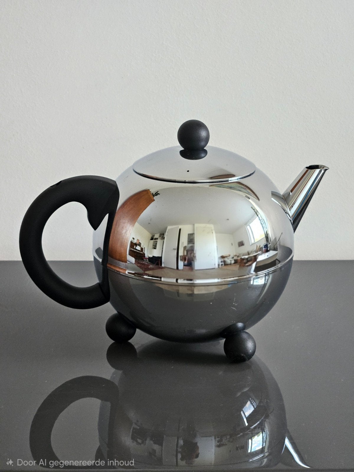 Bredemeijer Bella Ronde theepot 1,2L - Gebruikt, Huis en Inrichting, Theepot/fluitketel, Gebruikt, Bredemeijer, Zilver