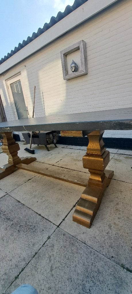 Kloostertafel, Huis en Inrichting, Ophalen, Gebruikt, 200 cm of meer, 50 tot 100 cm