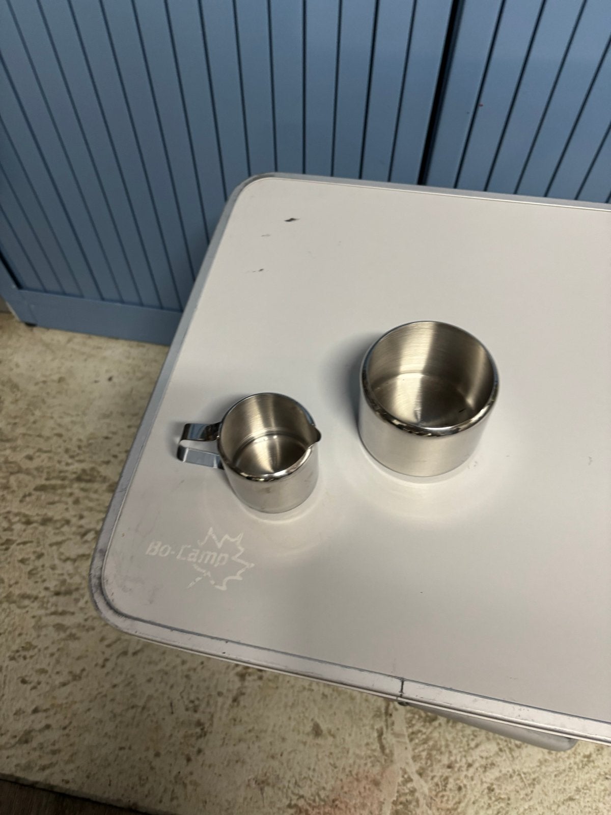 RVS Melkkannetje en Suikerbakje - Compact en Veelzijdig, Zilver, Ophalen of Verzenden, Metaal, Overige typen