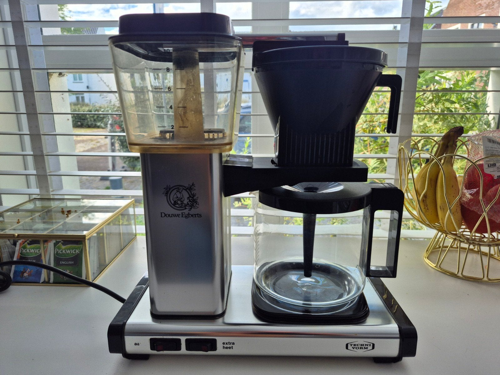 Douwe Egberts Technivorm 741-C Moccamaster koffiezetapparaat, Witgoed en Apparatuur, Koffiezetapparaten, Ophalen, Gebruikt, 10 kopjes of meer