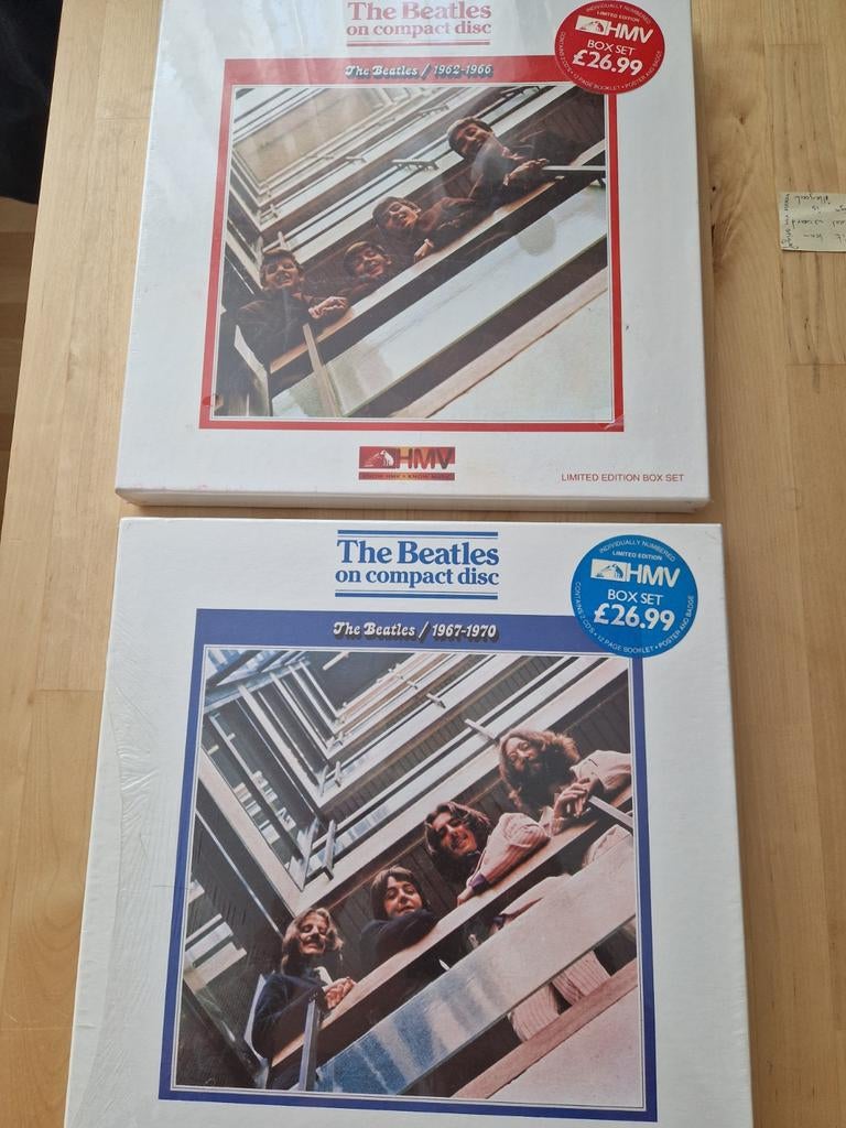The Beatles: 1962-1966 & 1967-1970 CD Boxsets (HMV), Ophalen of Verzenden, 1990 - 1999, Nieuw in verpakking, Boxset