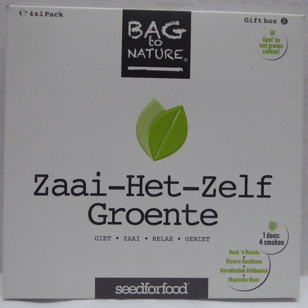 Bag to nature | Zaai Het Zelf Groente | Seed For Food, Ophalen of Verzenden, Gehele jaar, Halfschaduw, Zaad