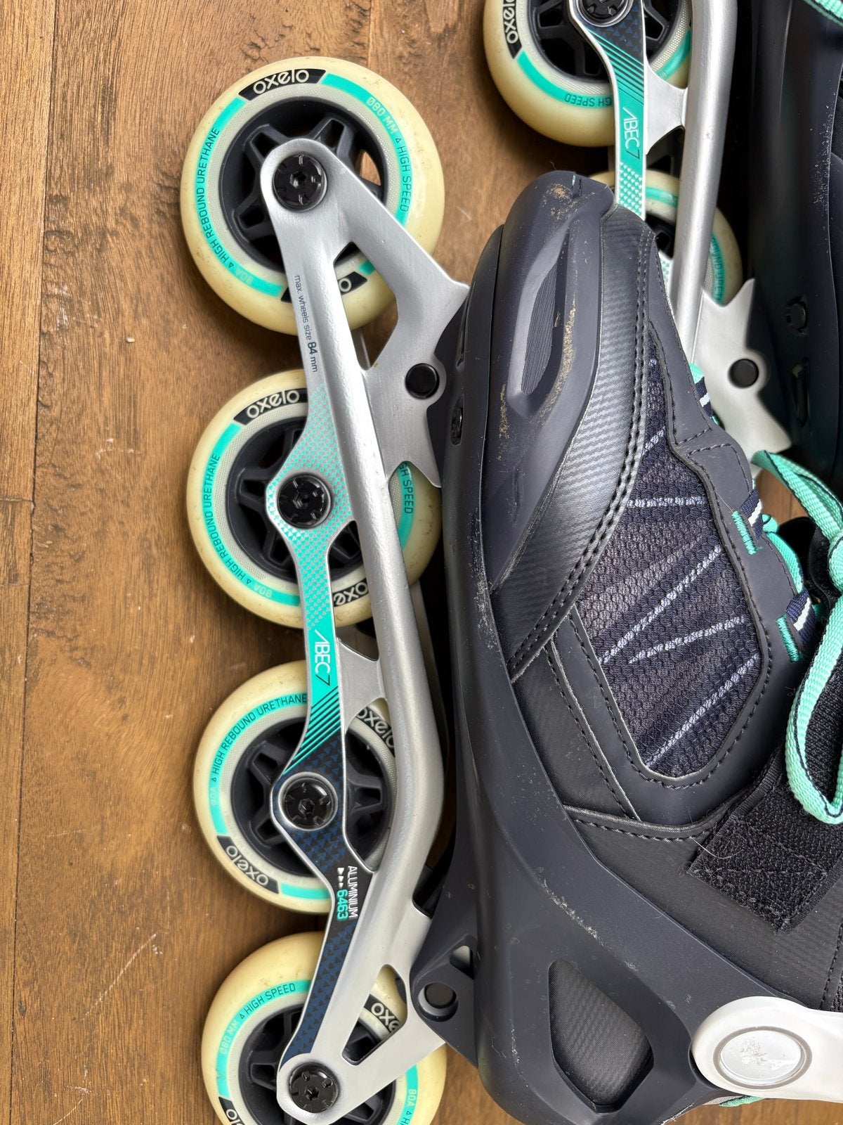 Oxelo Inline Skates met Bescherming - Maat 41, Sport en Fitness, Skeelers, Zo goed als nieuw, Inline skates 4 wielen, Dames, Ophalen
