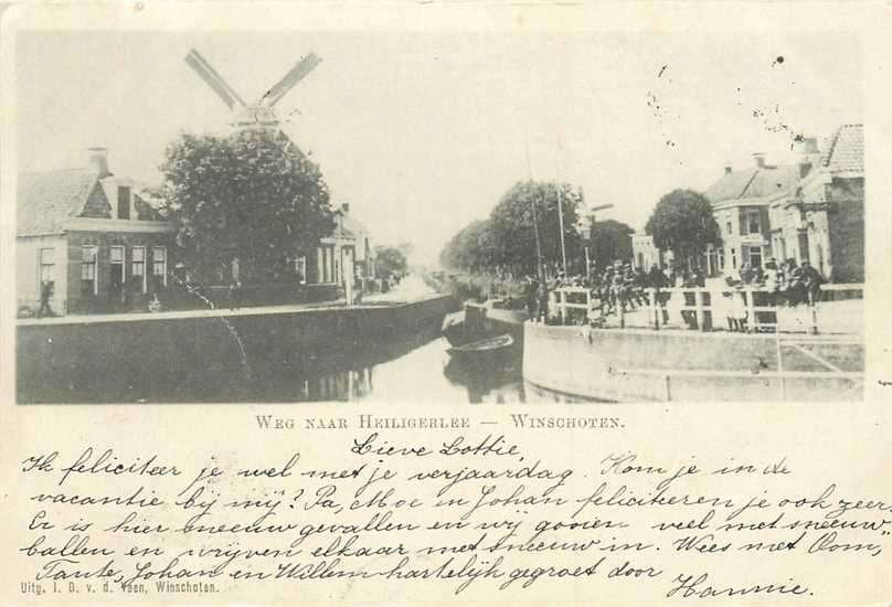 380-726-011 Winschoten Weg naar Heiligerlee, Verzenden, Voor 1920, Groningen