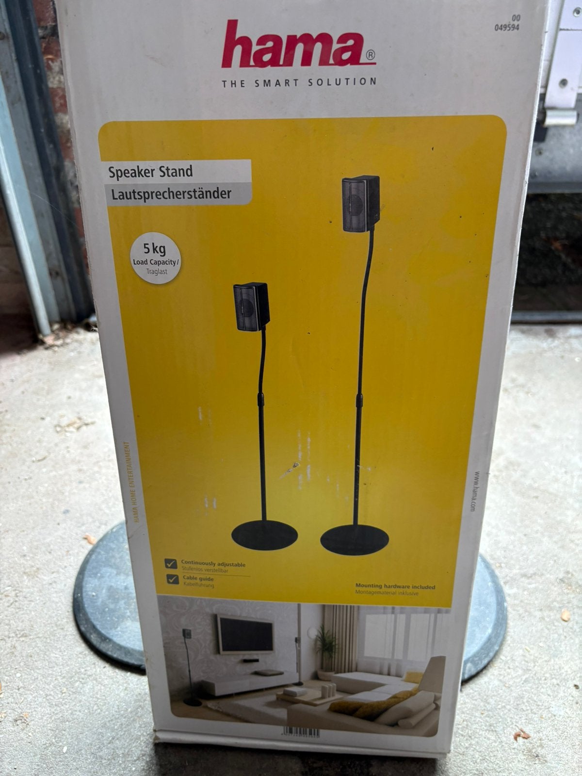 Hama Luidsprekerstandaard Set van 2 - Verstelbaar (Zwart), Ophalen, Zo goed als nieuw, Minder dan 60 watt, Overige merken